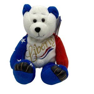 Limited Treasures Liberty USA Bear #4882/5000 8" Plush Bean Bear (pre-owned)